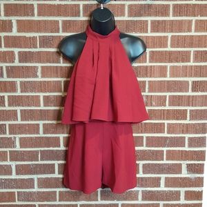 Lovers + Friends Nicki Layered Lace Back Romper S